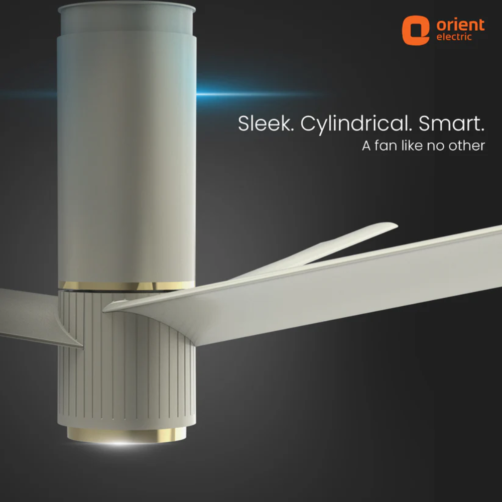 AEROSLIM IOT REMOTE FAN WITH LIGHT 1200MM DUNE GOLD